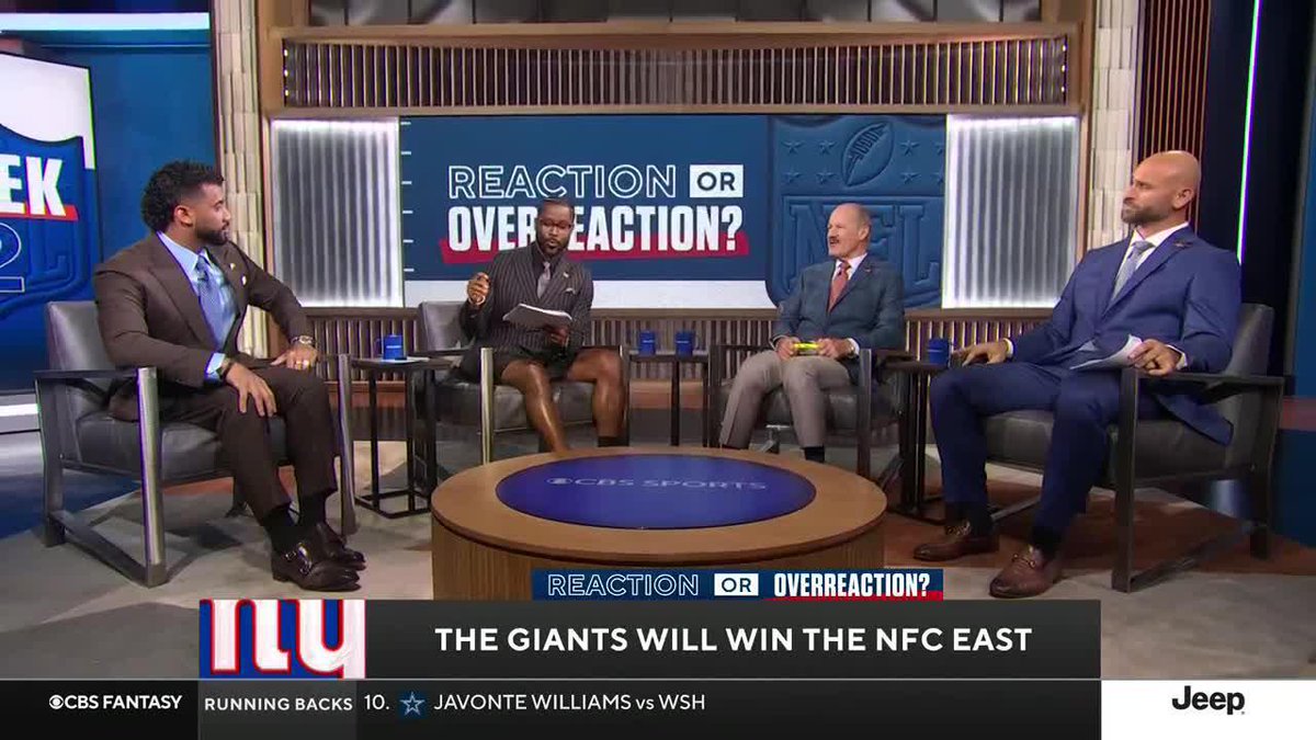 Reaction or overreaction? 🤔 The Giants will win the NFC East.