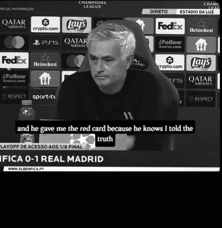 🚨JOSE MOURINHO 4 MONTHS AGO: 🗣️“The referee had a note that basically said: ‘Tchouaméni, Carreras and Huijsen can’t get a yellow card!’... Because they would have missed the second leg.” “I coached there(Real Madrid) so I knew how things work over there”