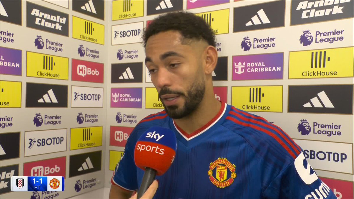 "It's only one point but with this shirt you never play for one point" 😤 Matheus Cunha reacts after scoring late on to earn a draw for Man Utd against Fulham.
