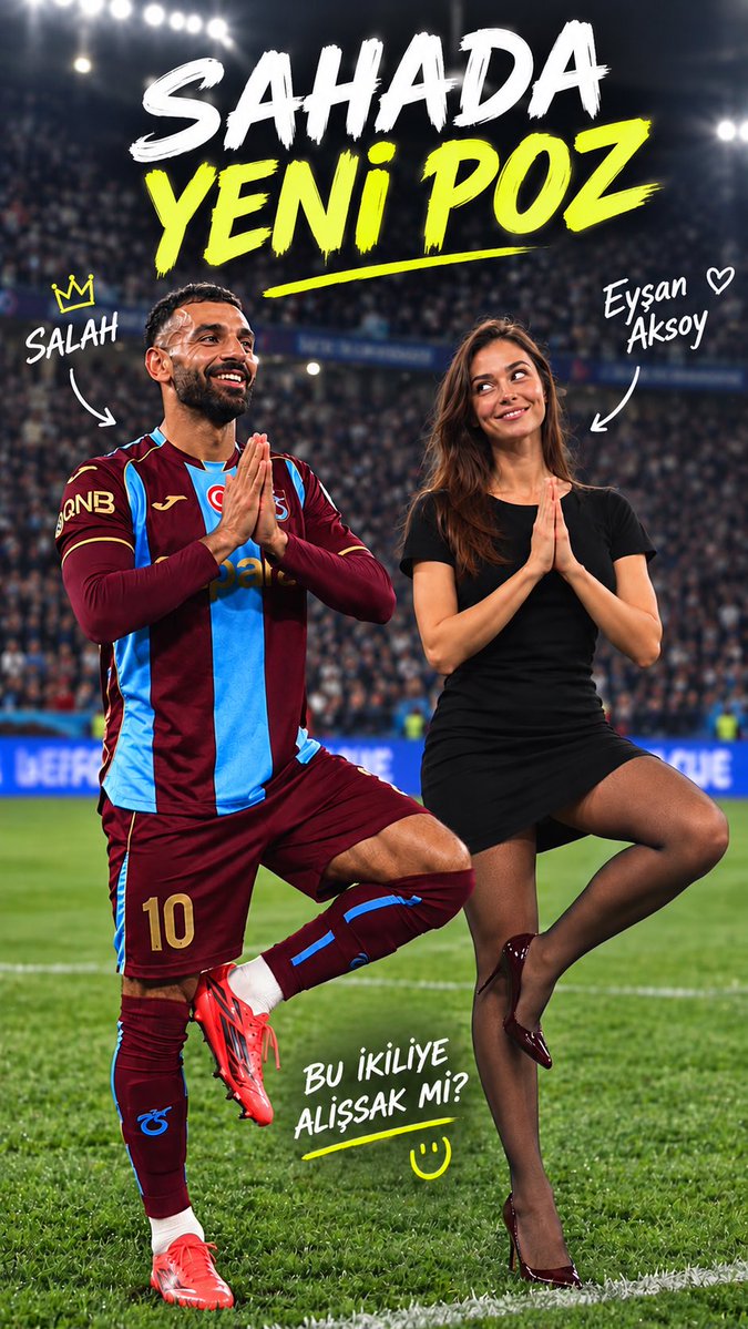 Salah şovunu yaptı, Eyşan pozu kaptı. 😂🙏 Dün geceden kalan en iyi kare olabilir mi? 👀 Trabzonspor Mohamed Salah