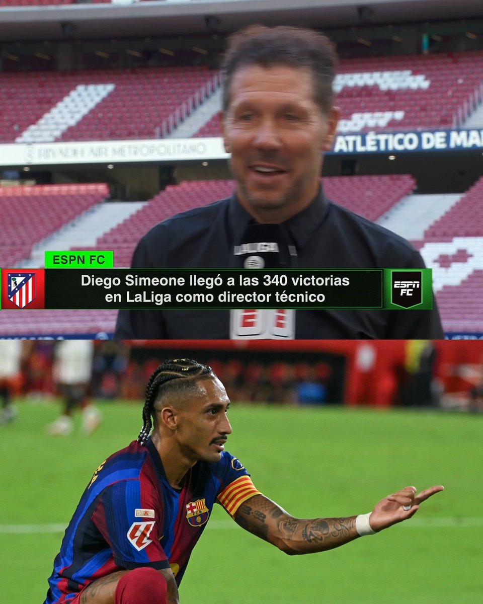 "Son los mejores" 🔝 Las palabras del Cholo Simeone sobre el arranque de temporada del Barcelona. 😳