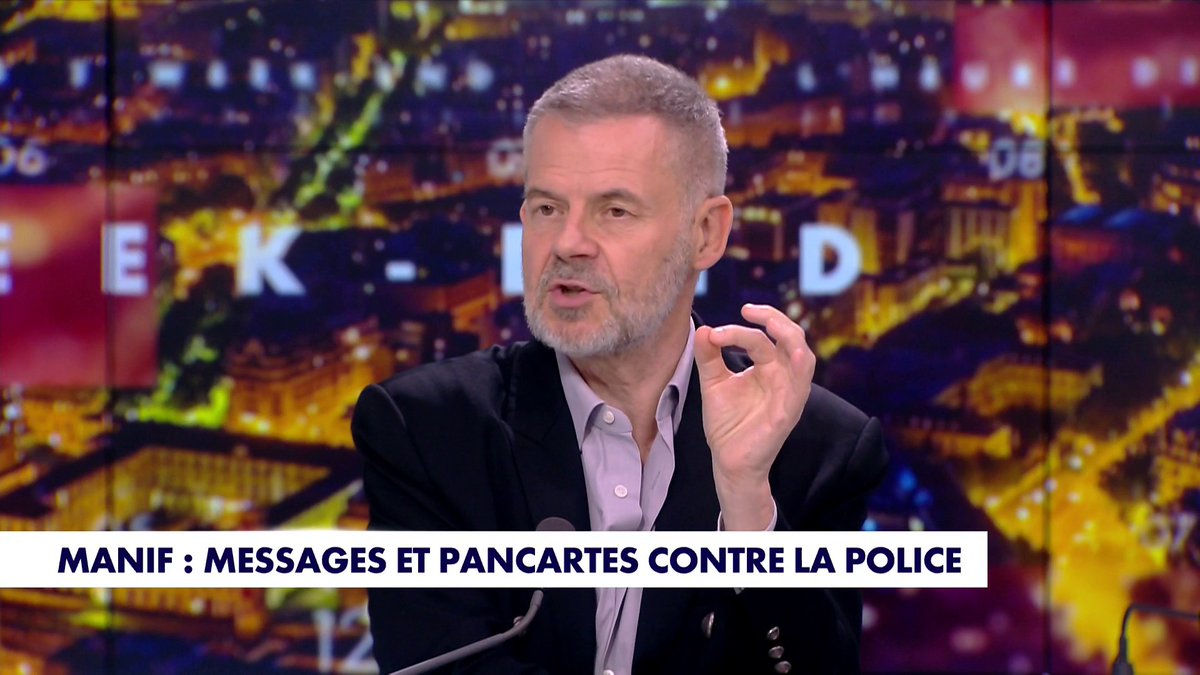 Éric Naulleau, journaliste et écrivain, sur la manifestation à Paris contre la présomption d'usage des armes dans la police : «La police est l'un des derniers remparts contre la violence», dans #HDPros2WE Toute l'info est à retrouver sur
