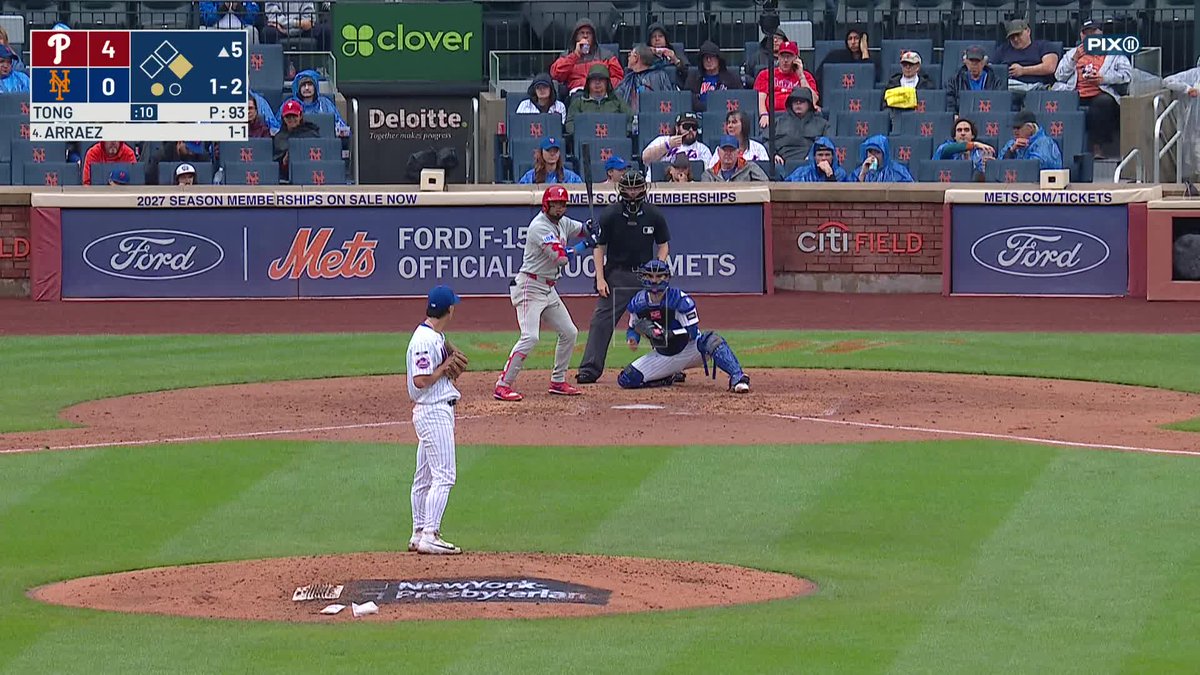 Juan Soto makes the sliding grab and leaves a nice slide mark in the wet grass