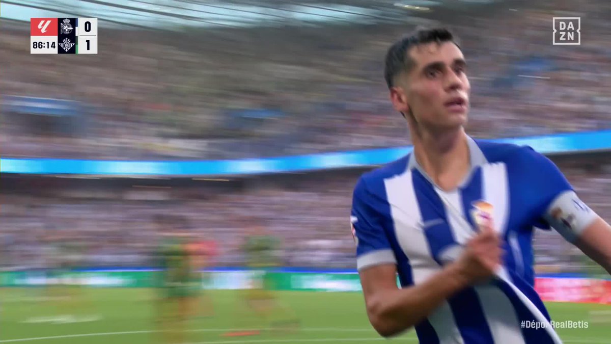 A este Dépor o lo matas... o te la prepara ⚪🔵 El gol de Diego Villares para rescatar un punto ante el Real Betis 💥 #LALIGAenDAZN⚽