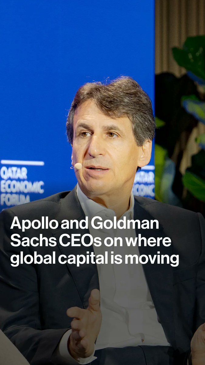 Marc Rowan, CEO of Apollo Global Management, and David Solomon, CEO of Goldman Sachs, discuss where global capital is moving and how investors are positioning for growth at the Qatar Economic Forum #qef