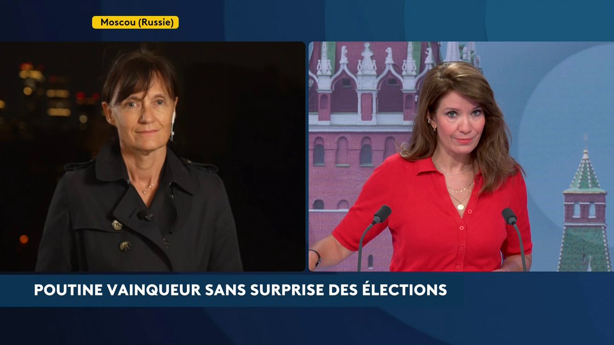 🔴 Russie : le parti de Vladimir Poutine remporterait 57 % des voix lors d'un scrutin "très verrouillé", rapporte Anne Ponsinet, correspondante à Moscou. "Le seul parti qui s'était déclaré contre la guerre a été exclu du scrutin." #ASuivreAvecClaireElisabethBeaufort #canal16