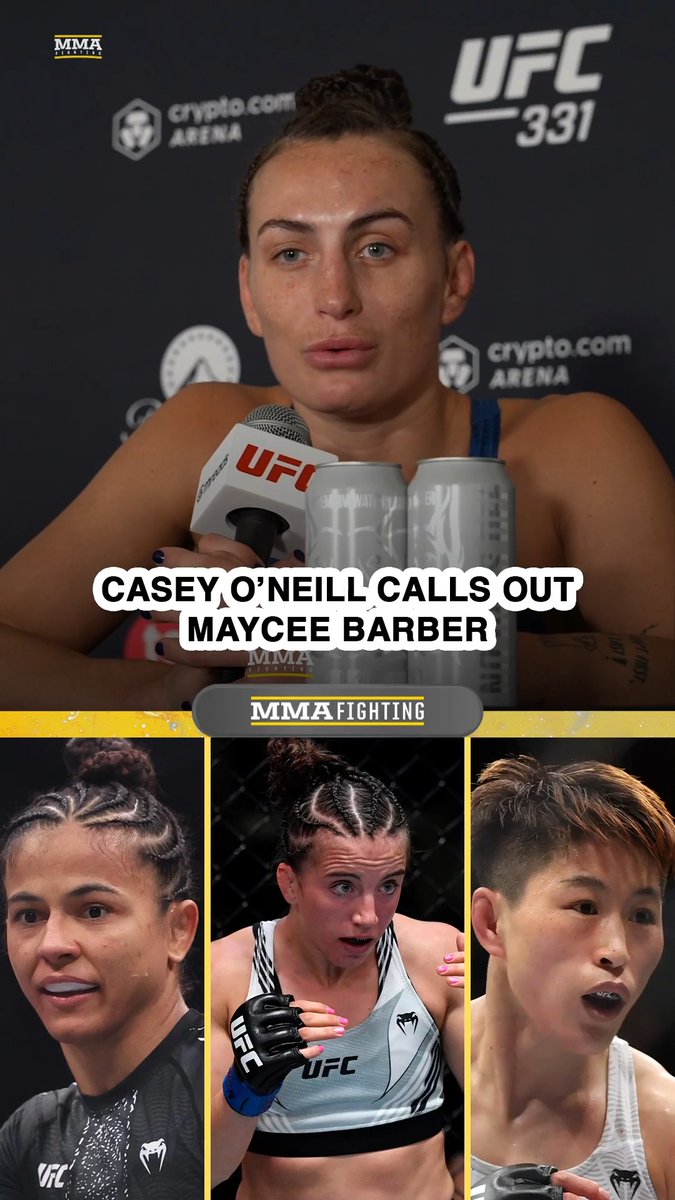 With the #UFC flyweight division now wide open, Casey O'Neill calls out Maycee Barber after circling her for years ahead of #UFC331: "It just makes sense for me. … Everyone in the Top 10 is one big statement win away from fighting for the belt."