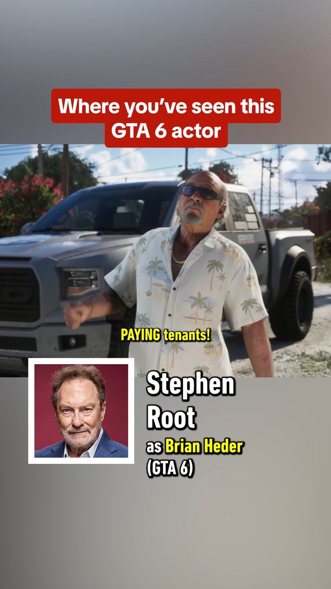 The prolific Stephen Root recently confirmed his role in GTA 6. Here are a few samples of other places you may have seen/heard him.