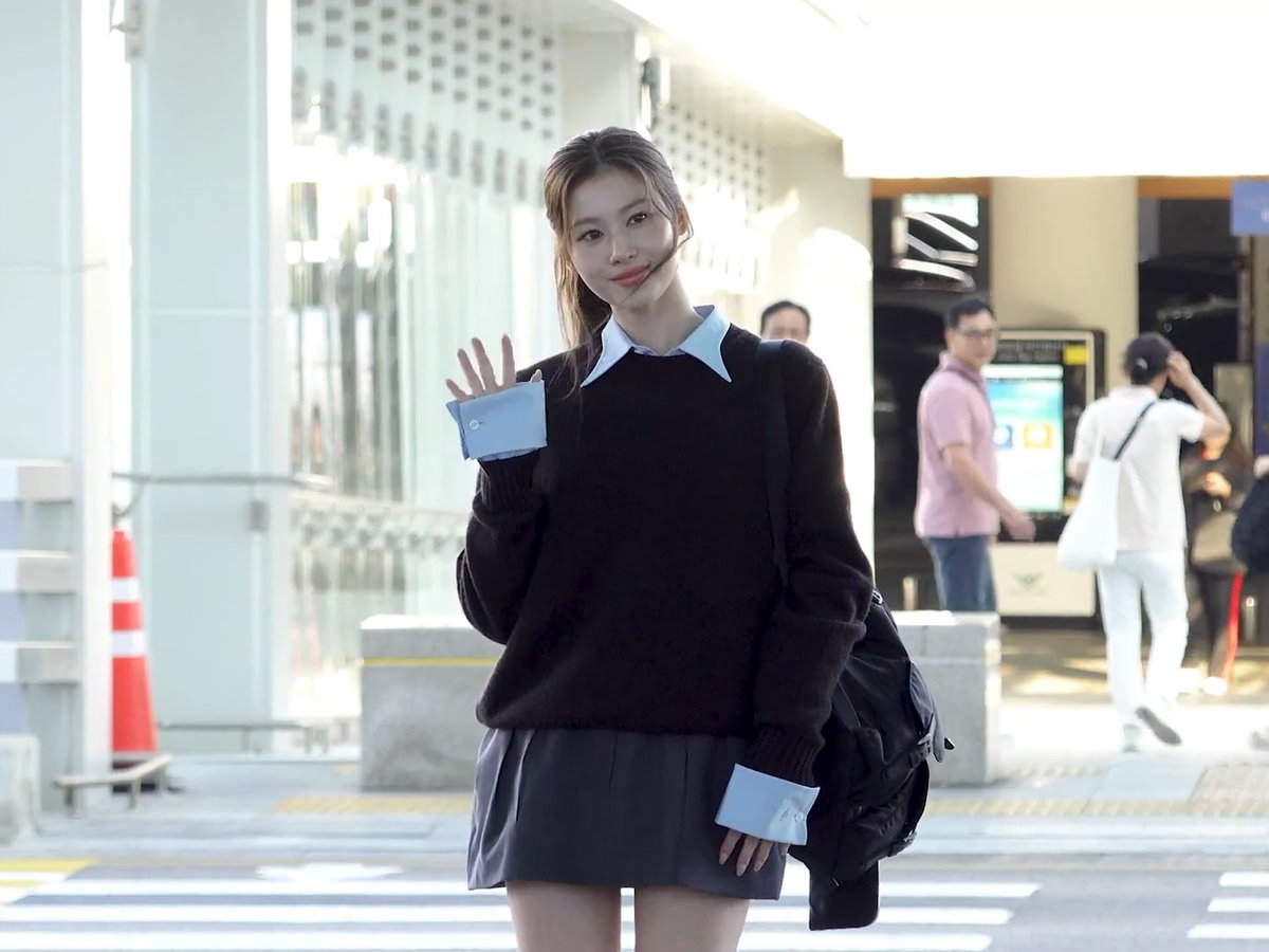 Prada Ambassador SANA looks gorgeous heading to Milan Fashion Week today.