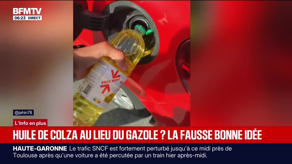 Carburants: des automobilistes se tournent vers l'huile de colza pour remplacer le gazole