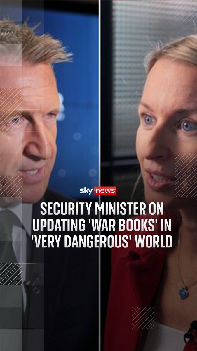 Security minister Dan Jarvis speaks to Deborah Haynes for Sky News Defence Insider about the increasingly "dangerous" world and how prepared the UK is for it. Watch the full interview on Sky's Defence Insider app. 🔗