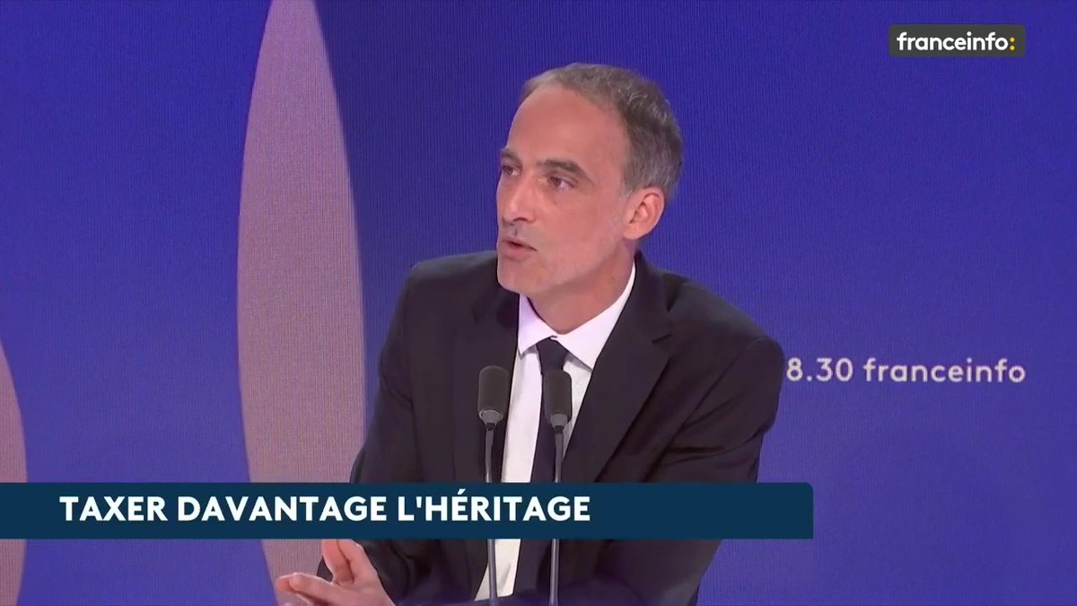 🔴 Taxer les méga-héritages pour baisser la CSG sur les salaires ➡️ "Le financement de la protection social pèse de manière beaucoup trop lourde sur le travail et pas du tout assez sur les véritables lieux de transmission et de production de richesse", explique Raphaël Glucksmann