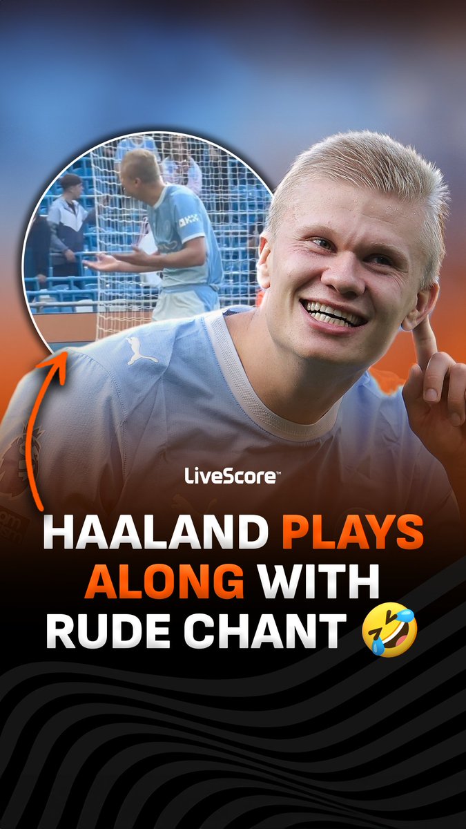 Haaland played along with Sunderland fans calling him a ‘s*** Brian Brobbey’ following the Dutchman’s hat-trick vs Man City 🤣 You just can’t hate him 😆👏