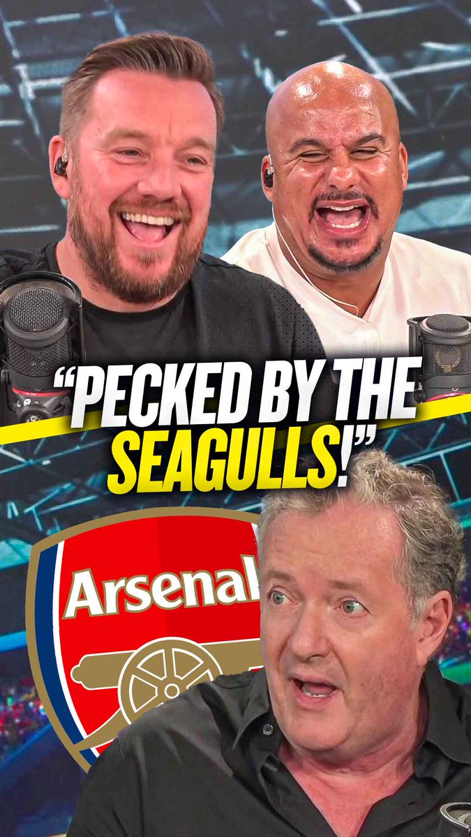 💰 Piers: "I bet you £1 million to charity that Arsenal higher than Spurs for the next 5 seasons!" 🤷♂️ Jamie: "If I had £1 million do you think I'd be sitting here!" @MrJamieOHara1 and @PiersMorgan go head-to-head over #AFC after they got pecked by the seagulls! 👀🤣