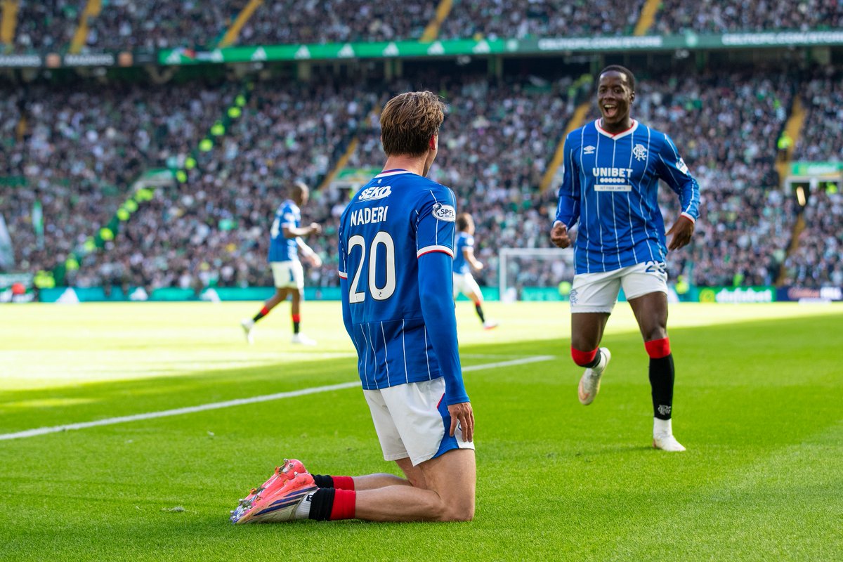💙 One more look at Ryan Naderi’s Old Firm winner. 🎥 Away Days from Parkhead. ⏰ Tonight at 7pm.