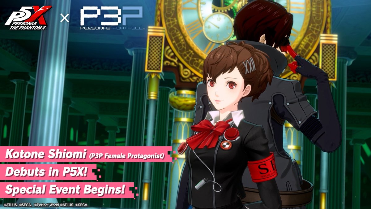 ✧ː─ P3P x P5X Special Event Trailer! ─ː✧ The Persona 3 Portable female protagonist joins P5X as Kotone Shiomi (VA: #MarinaInoue)! 🌙 Experience an exclusive story in the special event Reach for the Moon! ✨ The event starts Sep 24! #P5XEN #P3P #KotoneShiomi #P3PxP5X