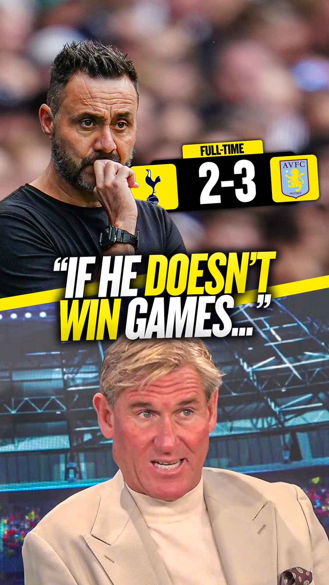 ✅ "I'd like to see De Zerbi get his backside handed to him... but he'll get Spurs to be better!" Simon Jordan examines the position of Roberto De Zerbi at #THFC after another loss leaves them bottom of the league! 😬