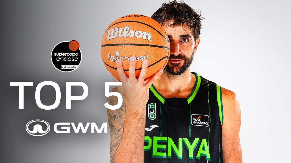 Ricky Rubio pone la magia en el estreno de GWM 🪄 Que el primer Top5 de GWM de la temporada sea este... ¡QUÉ LOCURA DE DEBUT! 😱 🤩 ¡Qué colección de jugadas nos ha dejado la #SupercopaEndesa Badalona 2026!