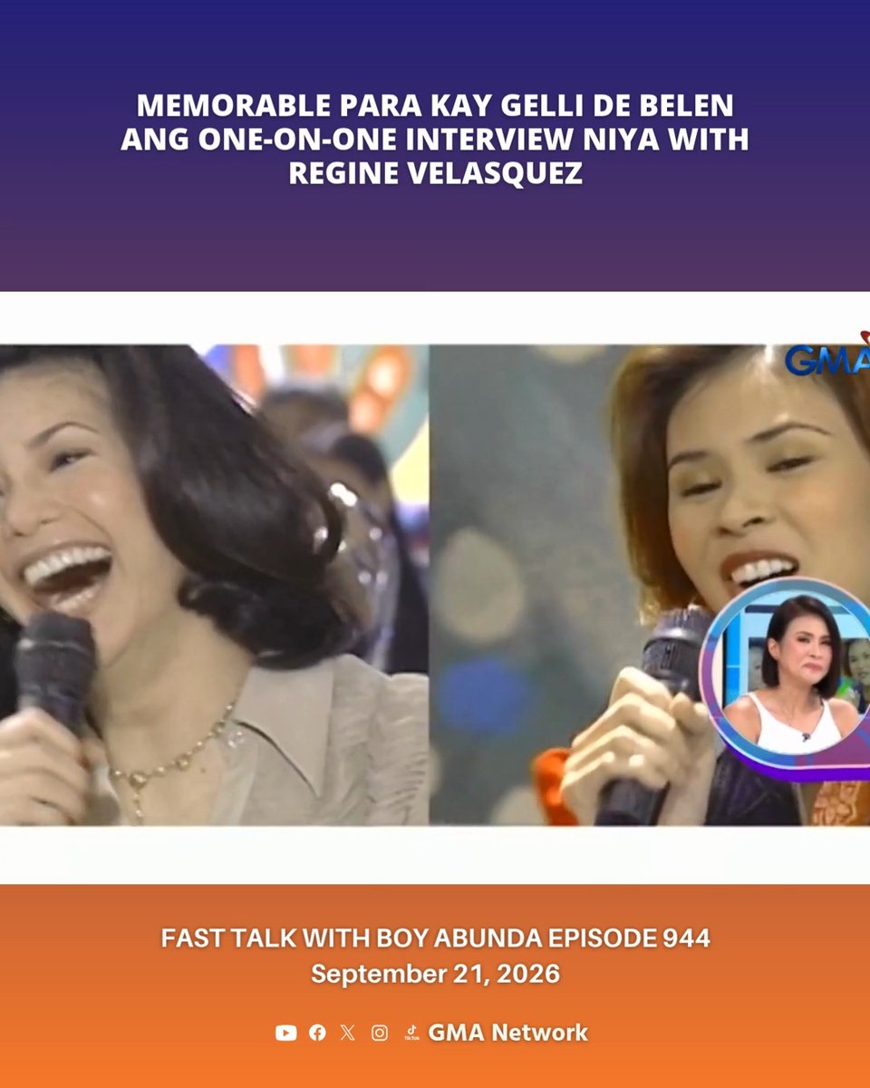 #FTBAGelliDeBelen #Highlights: Sa long-running talk show nina Gelli at Janice na "Sis," binahagi ni Gelli na isa sa mga memorable episodes para sa kanya ang one-on-one niya with Regine Velasquez. For more #FastTalkWithBoyAbunda content, visit #GelliDeBelen Watch the full episodes of your favorite GMA shows on the new GMA Play app. Download now on Google Play and App Store. Also available on and Android TVs!