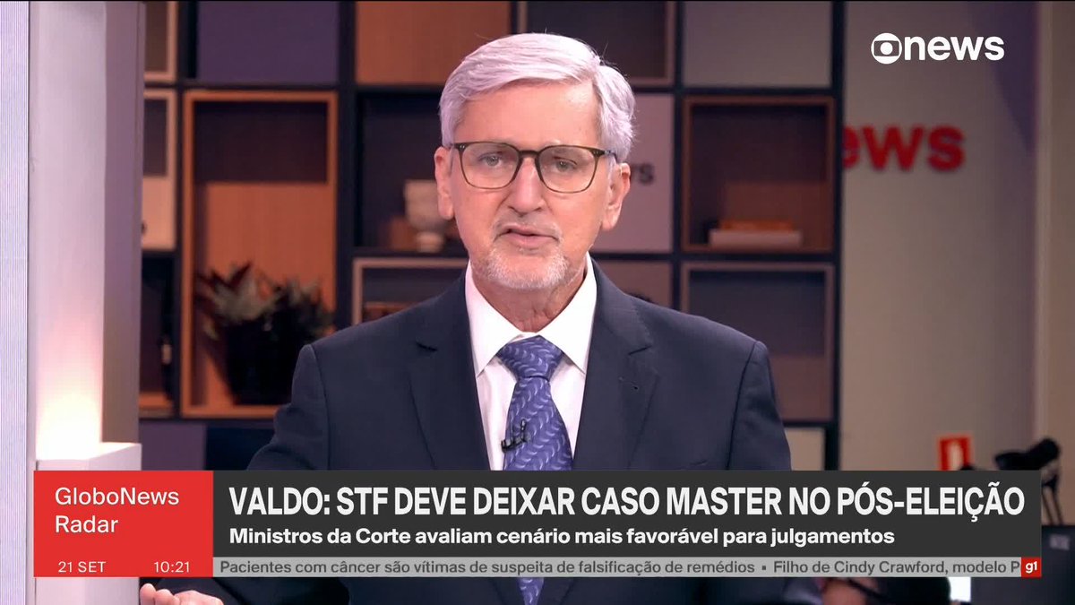 Valdo Cruz: Ex-ministros do Supremo defendem que a Corte deve apurar relação de Vorcaro e Moraes, após vídeo de jatinho. ➡️ #GloboNewsRadar - de segunda a sexta, às 8h30, na #GloboNews. Assista na TV e no Globoplay