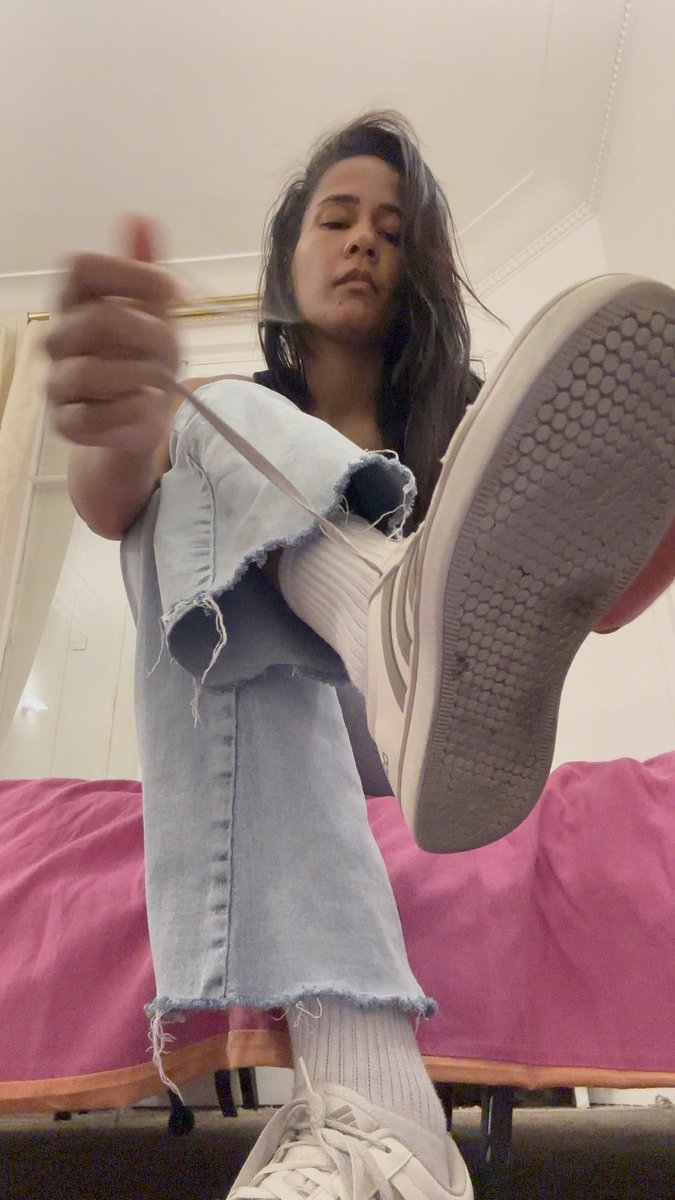 Back from the Eiffel Tower 🇫🇷🗼 Just got in, kicked off my shoe and peeled off this stinky sock 😈👣 I’m doing video calls now. Check my bio📞