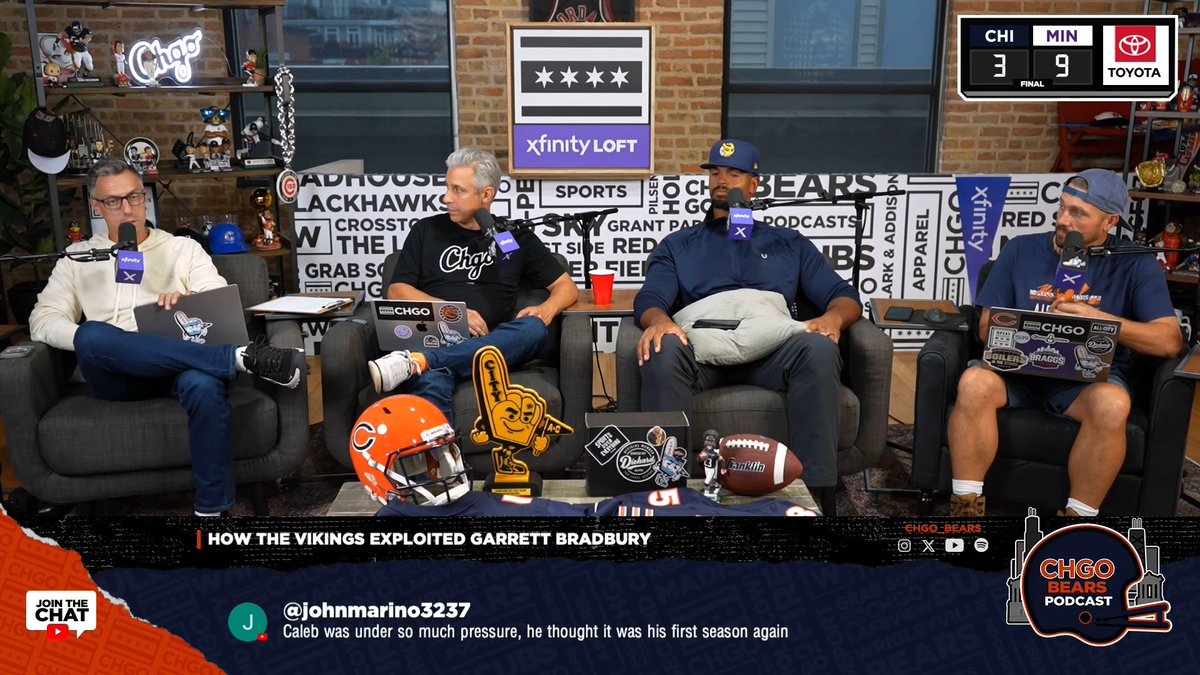 "You can't talk about all the weapons you have and then none of them have double digit catches after two weeks." Adam Hoge says there are NO excuses for the Bears wide receivers