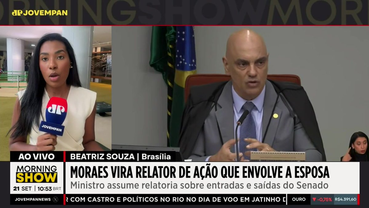 Moraes vira relator de ação que pede registros de sua esposa no Senado 📺 Confira na íntegra: #MorningShow