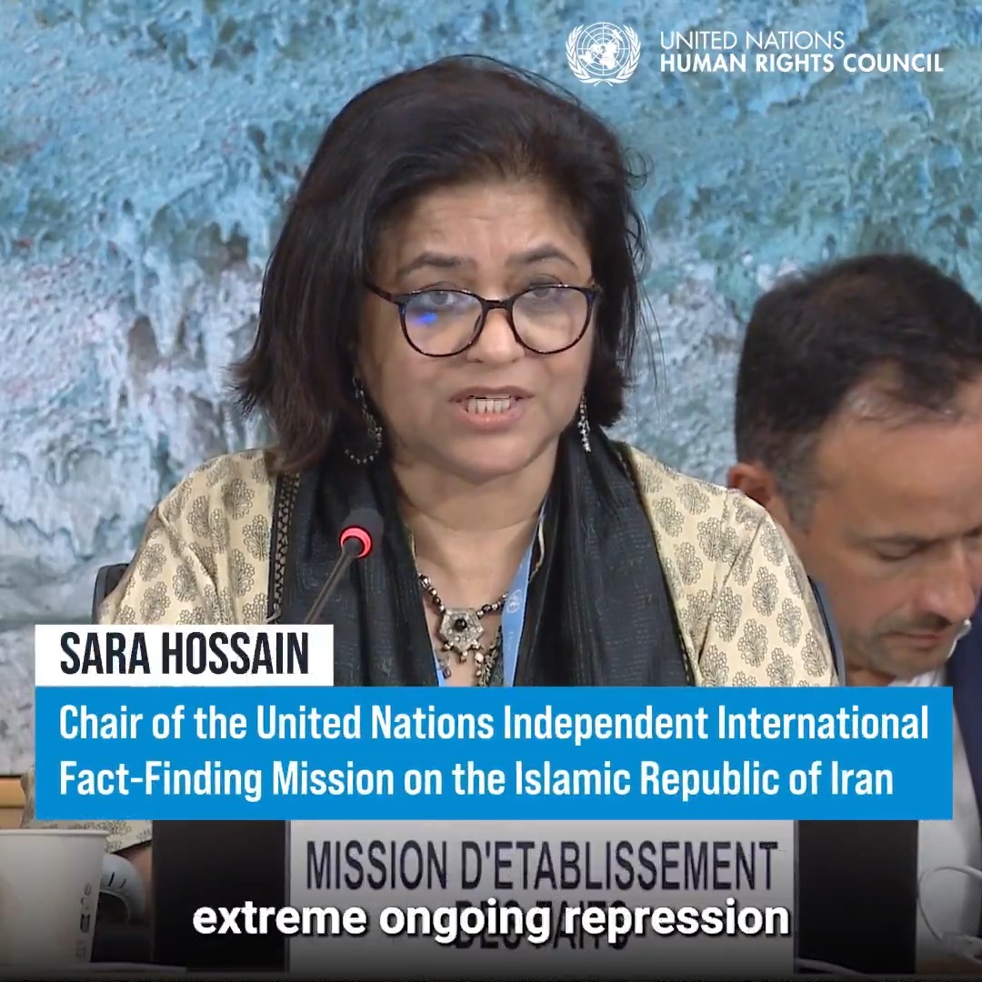 “The suffering of people in #Iran must come to an end.” At the United Nations Human Rights Council, the Fact-Finding Mission pointed to intensified government repression & violence, continuing hostilities & growing economic hardship compounded by "unilateral sectoral sanctions". #HRC63