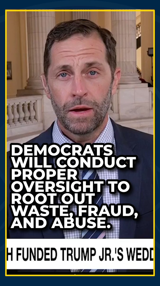 Corruption has a cost. It’s stealing money from the taxpayers and the American people. Democrats will conduct proper oversight to root out waste, fraud, and abuse.