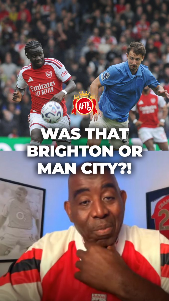 Brighton were so good, it felt like Arsenal were playing Man City! 😳 #FoureverArsenal