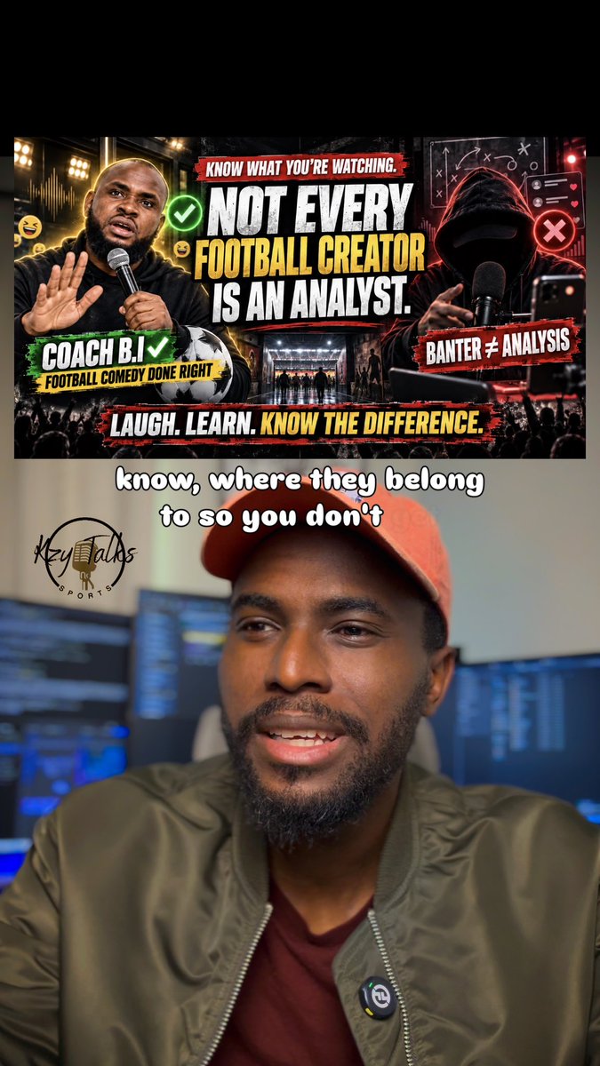 Don’t let FOOTBALL CONTENT CREATORS RAGEBAIT you. Some are COMEDIANS and OWN IT. Some are COMEDIANS IN DISGUISE and they are ENGAGEMENT FARMING. Know the difference and follow CREATORS with TACTICAL knowledge for INTELLIGENT CONVERSATIONS and the COMEDIANS just for LAUGHS.