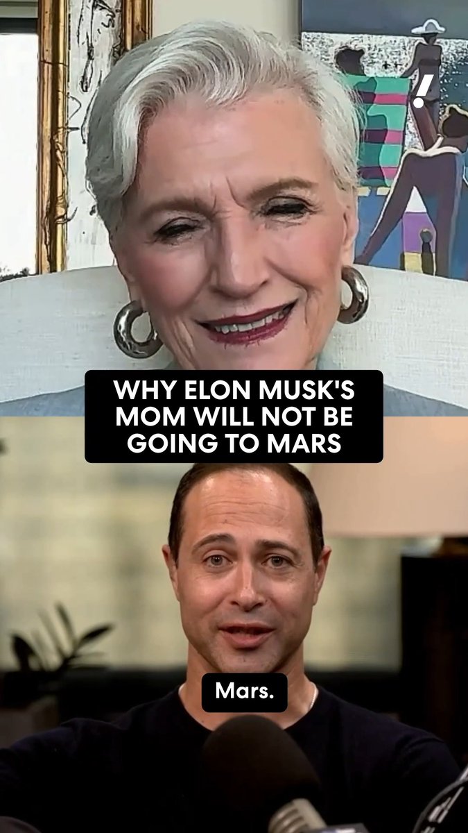 .Maye Musk won't be going to Mars with Elon anytime soon. 😂 🚀 "They certainly wouldn't want me to go at 88, and I probably wouldn't want to go as well," Maye Musk tells Brian Sozzi. Watch the full interview here: