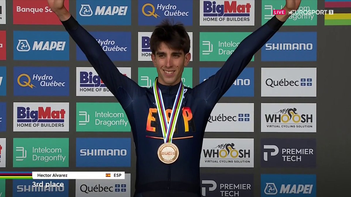 QUÉ ORGULLO 🇪🇸 👏 Así luce Héctor Álvarez en el podio su bronce mundial 🥉 #Montréal2026