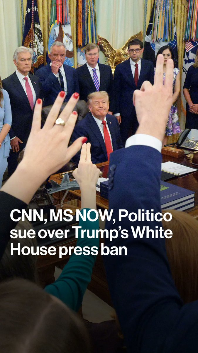 CNN, MS NOW and Politico filed a lawsuit seeking to allow their journalists to enter the White House grounds days after President Donald Trump revoked their access, turning to the courts in their fight over constitutional protections for the press. Kailey Leinz explains why all major news outlets are banding together and why you might see less televised coverage out of the White House until this resolves
