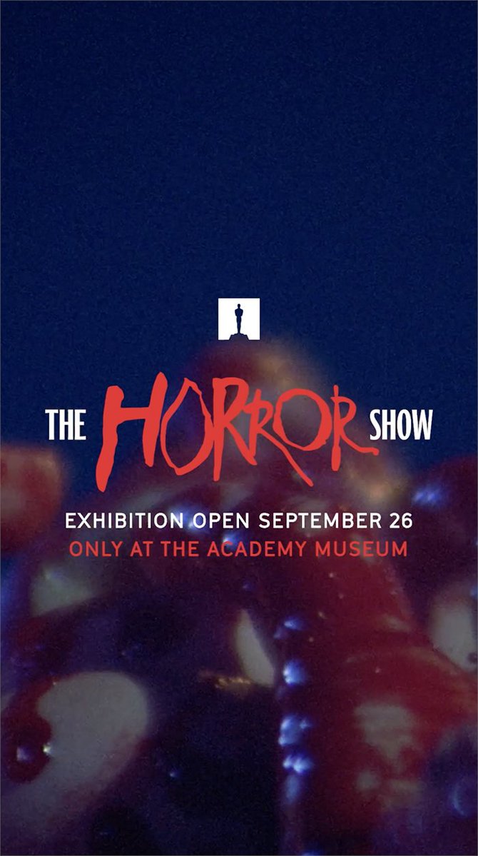 The Horror Show takes you on an immersive journey through the films, fears, creatures, and iconic objects that have shaped horror cinema. Journey through themed galleries exploring Gothic, Psychological, Science, Slasher, Religion, and Ghosts, and discover why horror continues to haunt, thrill, and captivate us. On view September 26, 2026–July 25, 2027: