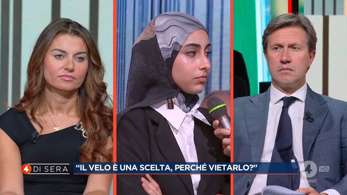 "Il velo è una scelta, perché vietarlo?" La testimonianza di una giovane ragazza a #4disera nel confronto sulla proposta di vietare il velo nelle scuole.