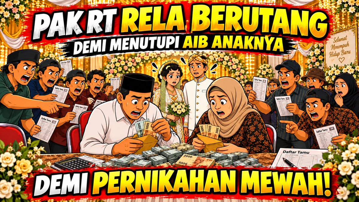 Cerita Animasi Today - Demi menutup Aib, Pak RT terjerat Hutang demi Pernikahan MEWAH!😱😨