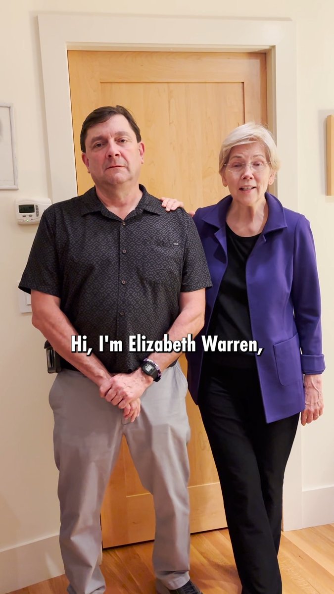 Thank you, friend and future colleague, Elizabeth Warren 😎