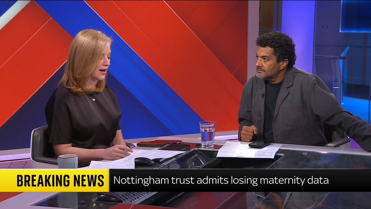 BREAKING: Nottingham University Hospitals NHS Trust has released a statement admitting to the loss of maternity data. Lead UK presenter Sarah-Jane Mee and Health Correspondent Ashish Joshi have the latest. 🇬🇧 The UK Tonight: 📺 Sky 501 and YouTube
