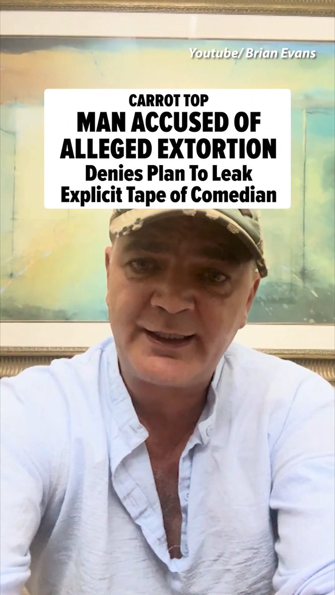 Carrot Top's alleged extortionist speaks out about alleged sexually explicit tape 👀 Credit: Youtube/ Brian Evans