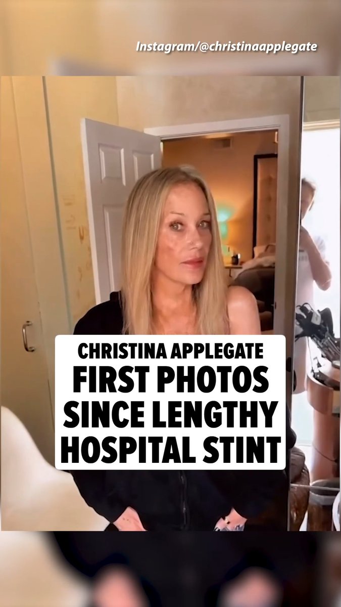 Christina Applegate seen in first photos since four-month hospital stint. 🎥: Instagram/christinaapplegate