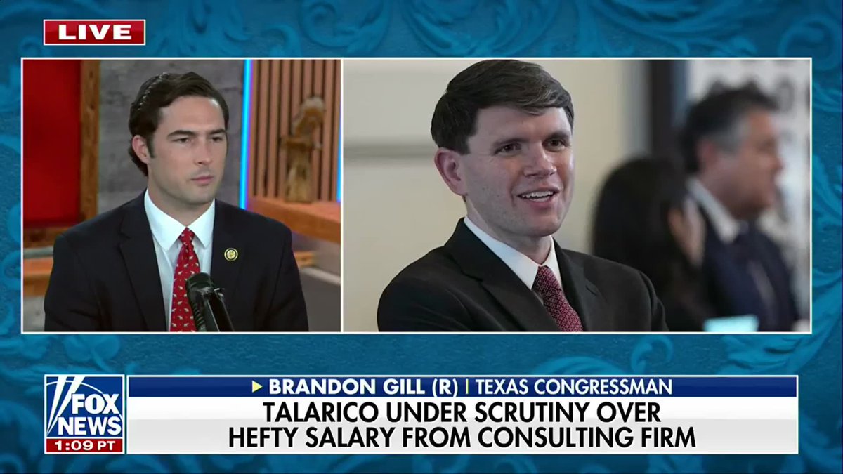 "This is a guy who is not only pursuing and pushing utterly repellant ideologies, but profiting off them as well." Congressman Brandon Gill joins The Will Cain Show to criticize Democratic Texas Senate candidate James Talarico over his past work for a consulting firm that received millions in state education contracts. Republicans are accusing Talarico of a "textbook pay-to-play scheme," pointing to the money he earned from MAYA Consulting while serving on the Texas House Public Education Committee. Talarico's campaign denies the allegation, noting he did not vote on or award the contracts and calling the Republican claims false.
