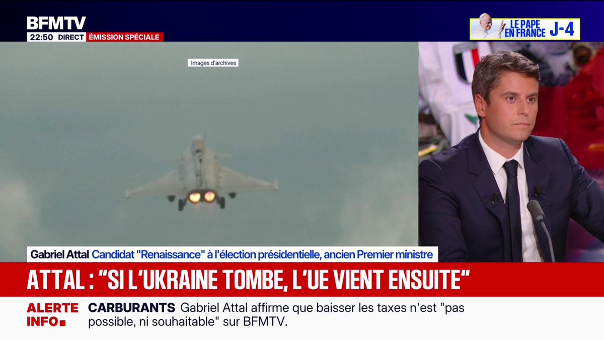 Dissuasion nucléaire: "La France peut devenir la nation protectrice de l'Union européenne", assure Gabriel Attal, candidat (Renaissance) à l'élection présidentielle