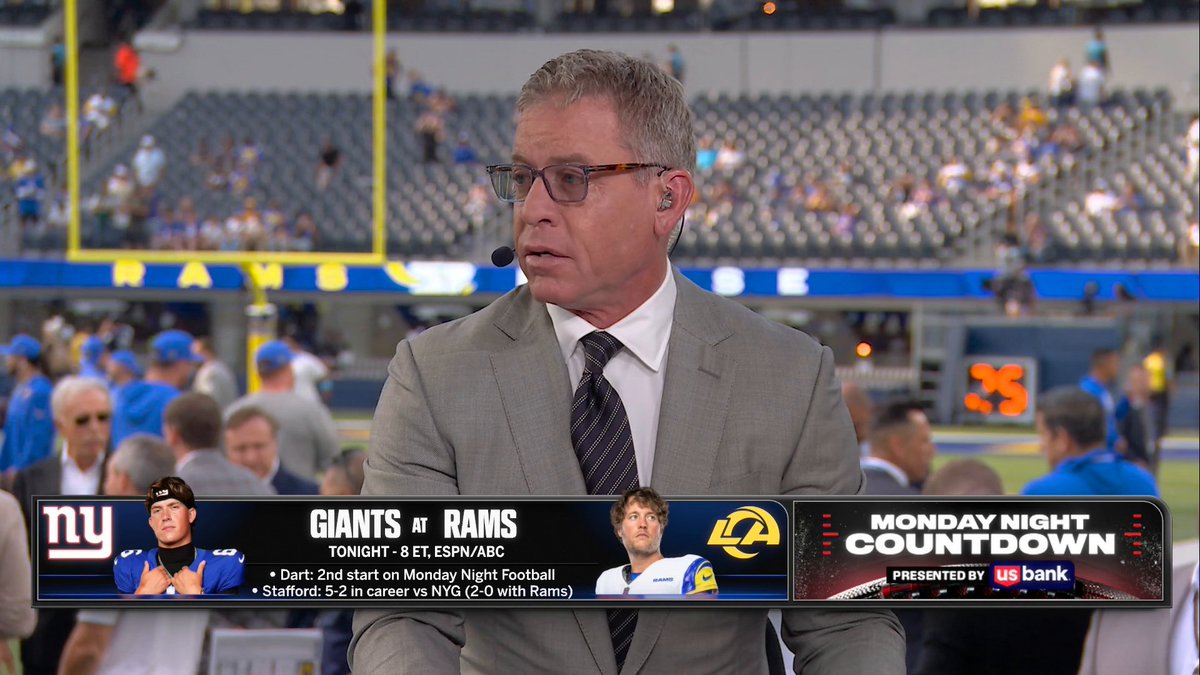"I've called games where he has literally been triple-teamed." Troy Aikman is excited to see Aaron Donald back in uniform for the Rams ahead of Monday Night Football 😤