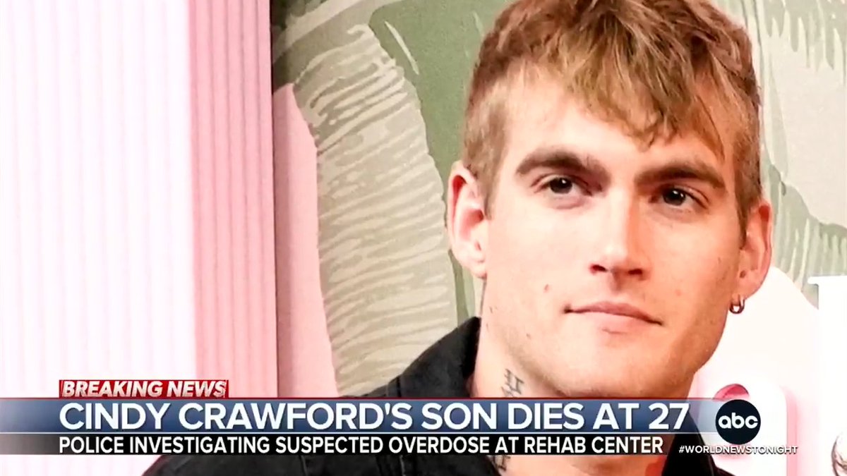 Supermodel Cindy Crawford and Rande Gerber’s 27-year-old son, Presley Gerber, has died. Sources say he was found dead after checking into a Santa Monica rehab facility. Matt Rivers has the latest as police say they are investigating the death as a suspected overdose.