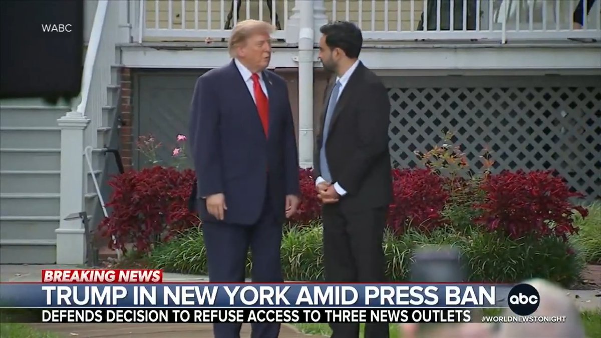 Three news outlets are suing the Trump administration after the president banned them from the White House because he objects to their coverage. Mary Bruce reports as Trump travels to New York City to address world leaders at the UN General Assembly.