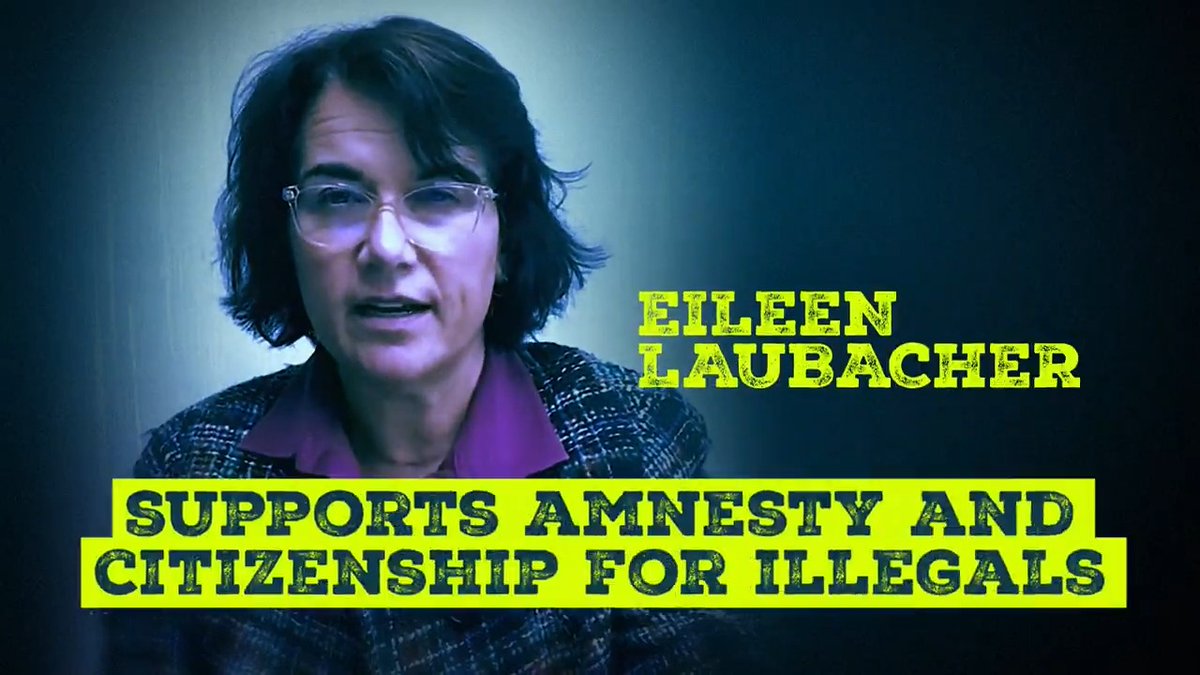 Socialist Democrat Eileen Laubacher supports 100% of the CRAZY, left-wing agenda including: * Open borders &amp; amnesty for illegals * Repealing the Trump Tax Cuts, tax hikes on tips &amp; overtime * Taxing Americans so non-citizens can get welfare handouts * Men in women's sports