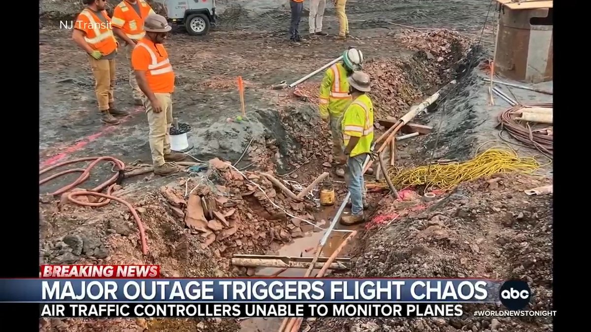 A blown circuit and cut fiber lines shut down some of the nation's largest airports. Parts of the airspace in the Northeast temporarily closed with hundreds of flights grounded. Gio Benitez reports.