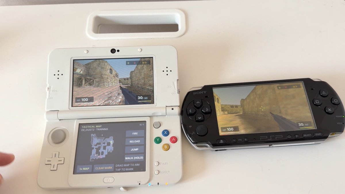 What if we could build cross-platform PSP and 3DS games almost like building Three.js games? OpenStrike now runs on both from the same codebase. We’re building our Pocket3D engine to make this possible!