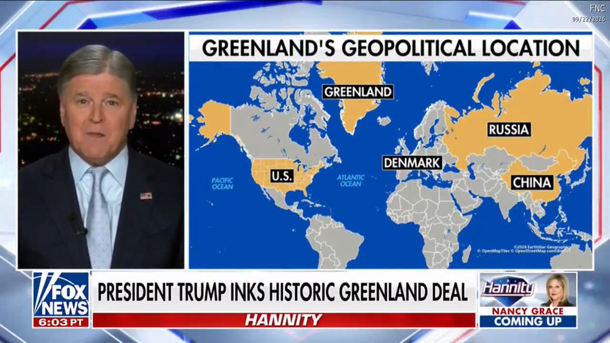 Fox News host Sean Hannity reports that "several users on social media jokingly pointed out" that America now has Canada "surrounded" and that Canada has never been more of an afterthought given US economic numbers this week.
